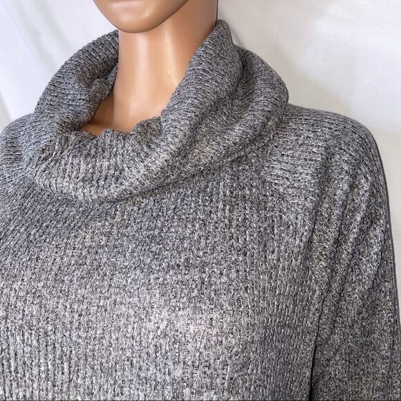NEW Women's Sonoma Goods For Life Raglan Rib turtle/Cowlneck SZ XL gray/black - Picture 7 of 13